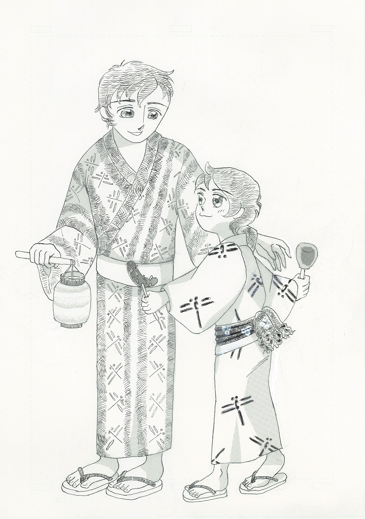 古代兄弟　浴衣姿