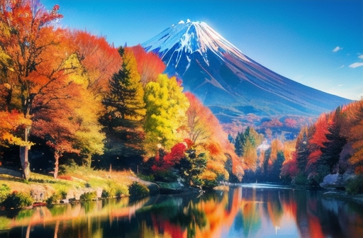 富士山と紅葉01