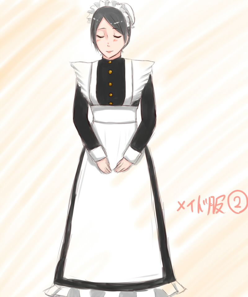 白黒メイド服２